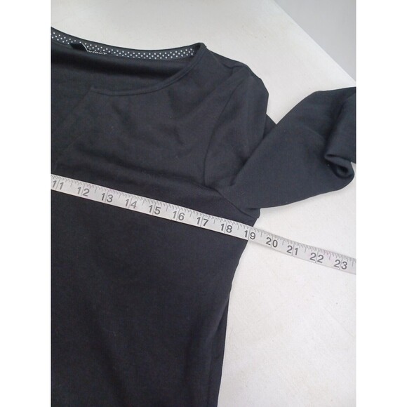 Ellen Tracy 3/4 roll-tab sleeve Black Top Sz L MSRP $69.50 - Picture 5 of 11